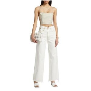 Good American Cross Back Vacay Leather Top